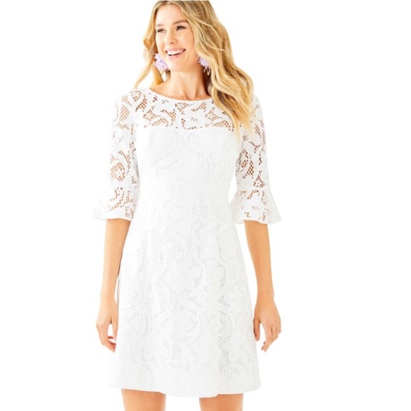 Lilly Pulitzer Dresses & Skirts - Lilly Pulitzer White Lace Allyson Dress